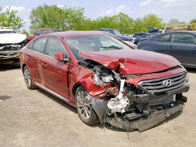 5NPE34AF0FH246937 - 2015 HYUNDAI SONATA SPO RED photo 1