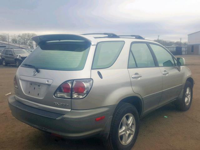 JTJHF10U120267092 - 2002 LEXUS RX 300 SILVER photo 4