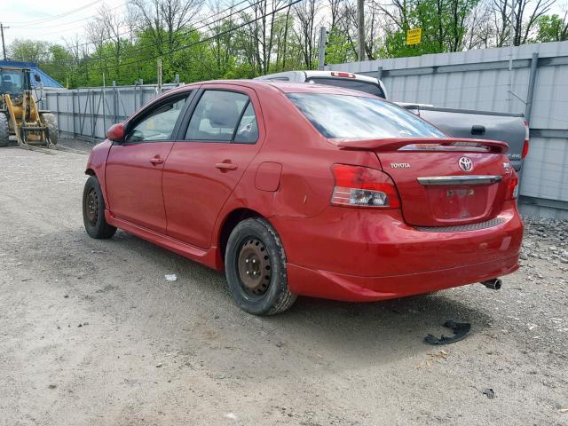 JTDBT903291298346 - 2009 TOYOTA YARIS RED photo 3