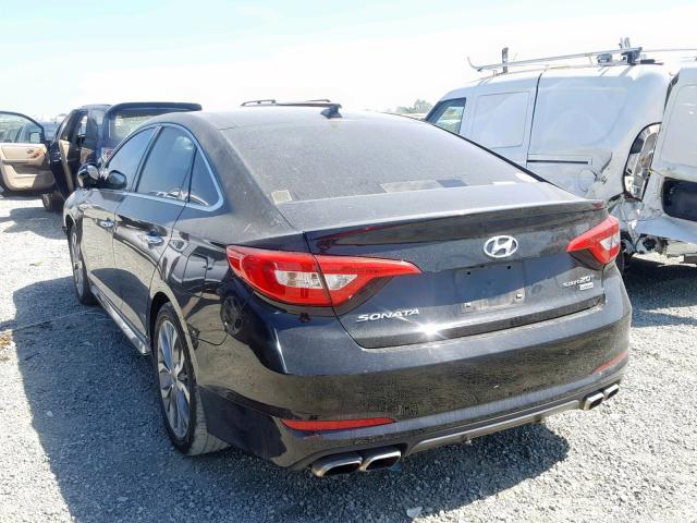 5NPE34ABXFH124664 - 2015 HYUNDAI SONATA SPO BLACK photo 3