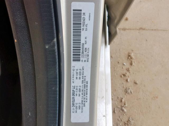 1C3CCBBB4DN593566 - 2013 CHRYSLER 200 GOLD photo 10