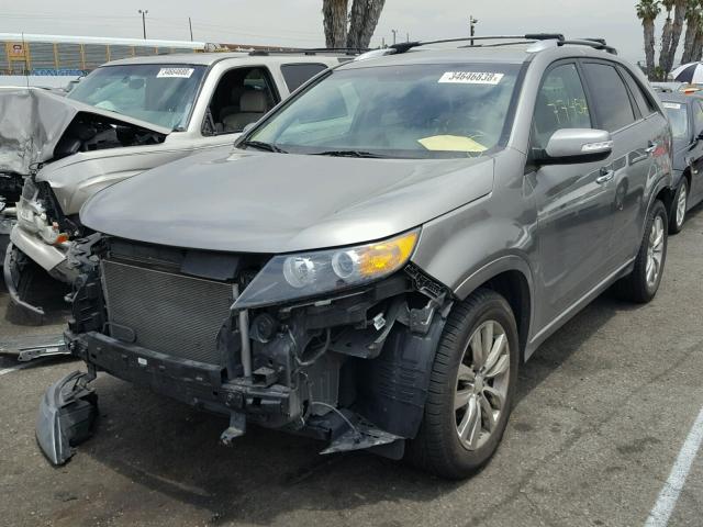 5XYKW4A26DG366043 - 2013 KIA SORENTO SX GRAY photo 2