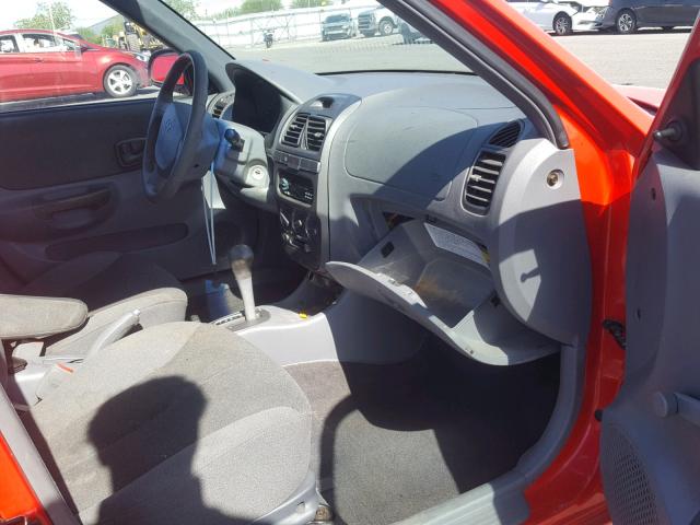 KMHCG45C01U211305 - 2001 HYUNDAI ACCENT GL RED photo 5