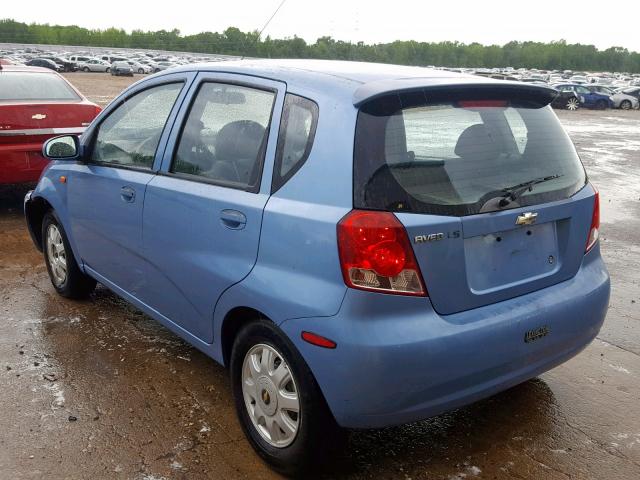 KL1TJ626X4B277481 - 2004 CHEVROLET AVEO LS BLUE photo 3