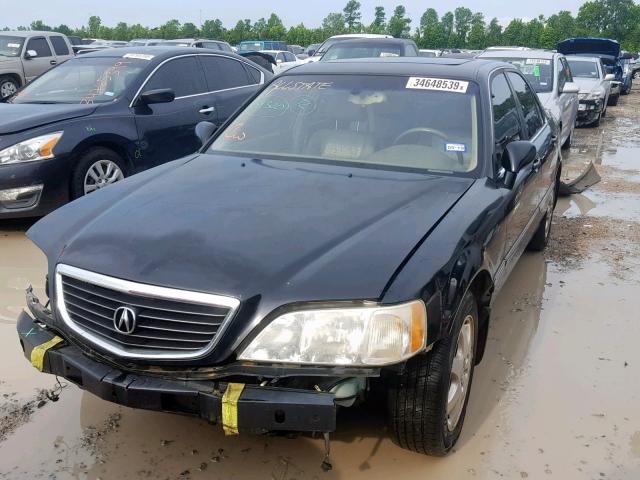 JH4KA96592C010264 - 2002 ACURA 3.5RL BLACK photo 2