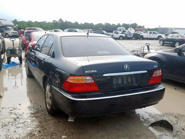 JH4KA96592C010264 - 2002 ACURA 3.5RL BLACK photo 3