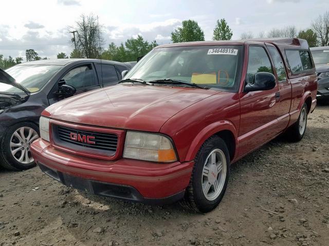 1GTCS19X1W8528671 - 1998 GMC SONOMA MAROON photo 2