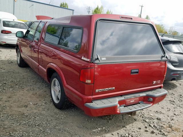 1GTCS19X1W8528671 - 1998 GMC SONOMA MAROON photo 3