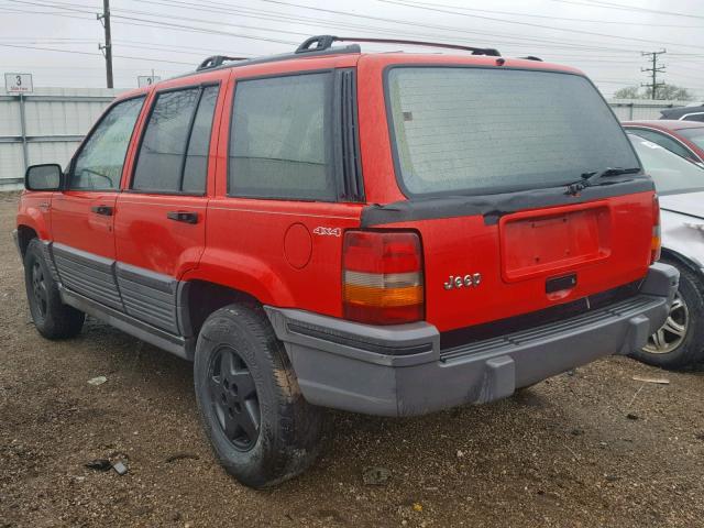 1J4GZ58S0RC351469 - 1994 JEEP GRAND CHER RED photo 3