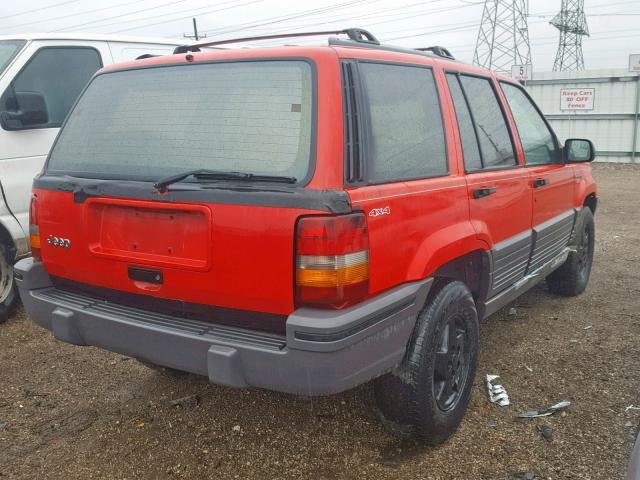 1J4GZ58S0RC351469 - 1994 JEEP GRAND CHER RED photo 4