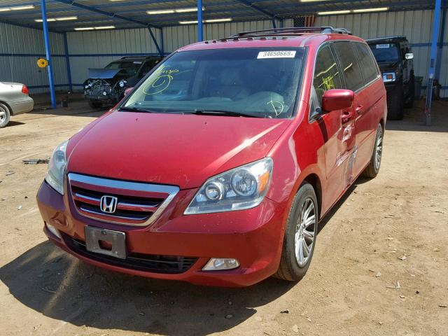 5FNRL38826B124887 - 2006 HONDA ODYSSEY TO RED photo 2