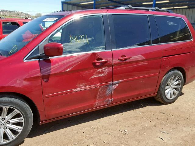 5FNRL38826B124887 - 2006 HONDA ODYSSEY TO RED photo 9