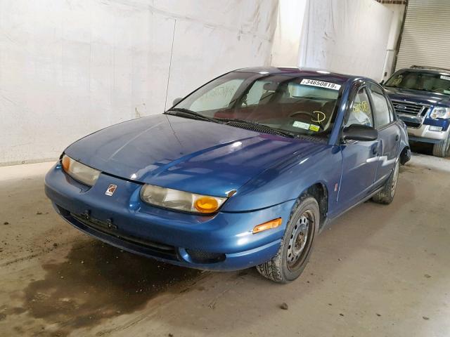 1G8ZH52821Z203124 - 2001 SATURN SL1 BLUE photo 2