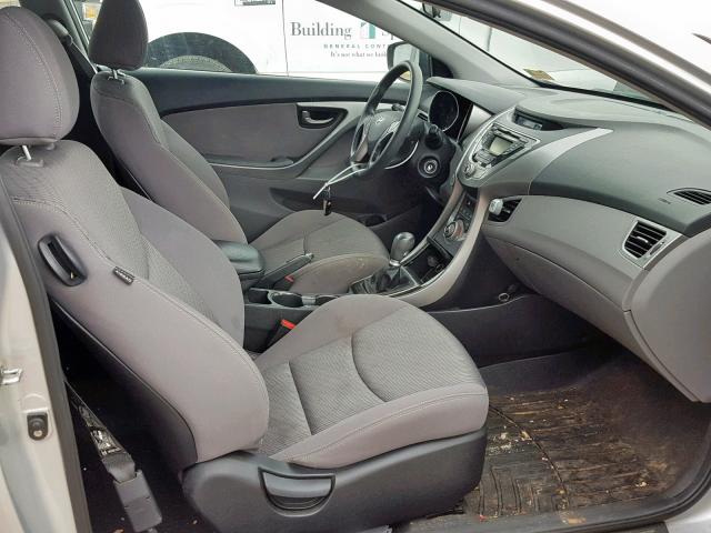 KMHDH6AE8DU004136 - 2013 HYUNDAI ELANTRA CO SILVER photo 5