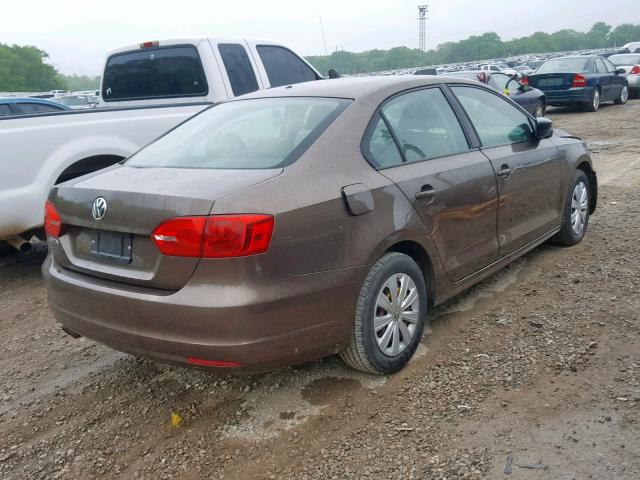3VW2K7AJ7BM333246 - 2011 VOLKSWAGEN JETTA BASE GOLD photo 4
