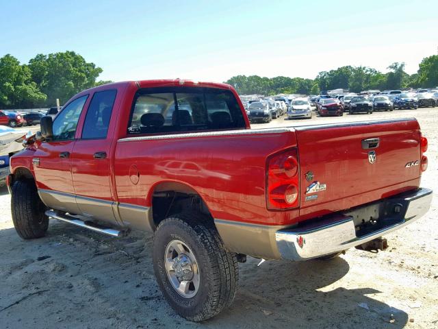 3D7KS28A68G139901 - 2008 DODGE RAM 2500 S RED photo 3