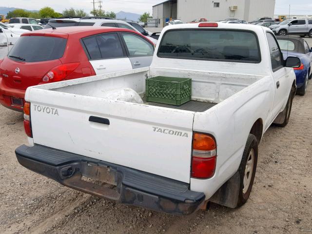 5TENL42N24Z307995 - 2004 TOYOTA TACOMA WHITE photo 4