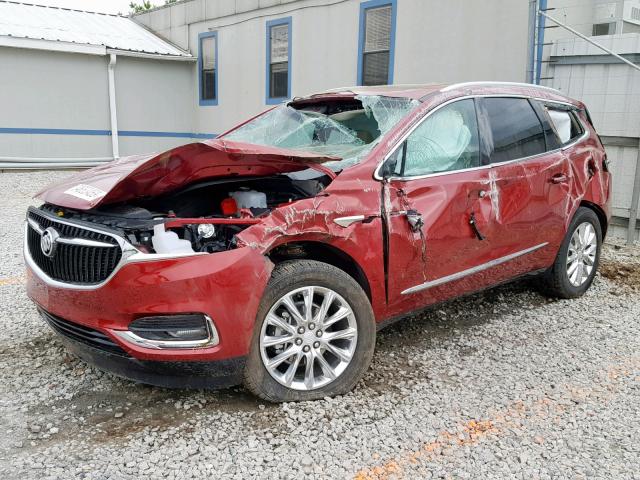 5GAERBKW2KJ142731 - 2019 BUICK ENCLAVE ES RED photo 2