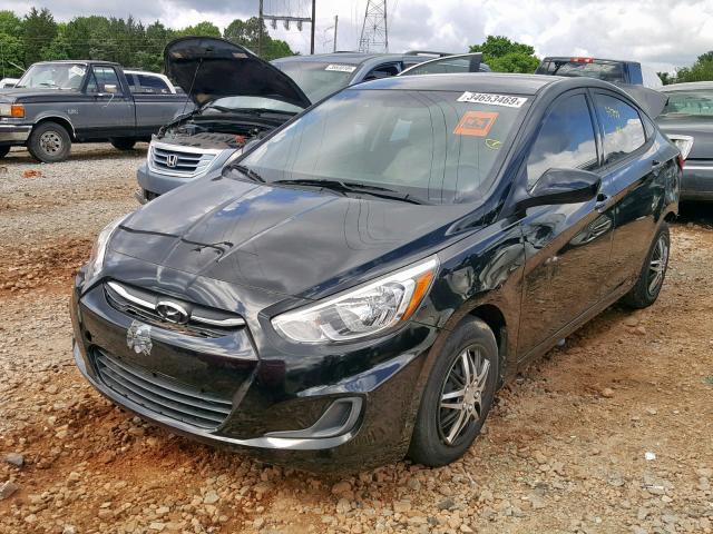 KMHCT4AE0GU950816 - 2016 HYUNDAI ACCENT SE BLACK photo 2