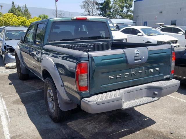 1N6ED27T72C373458 - 2002 NISSAN FRONTIER C GREEN photo 3