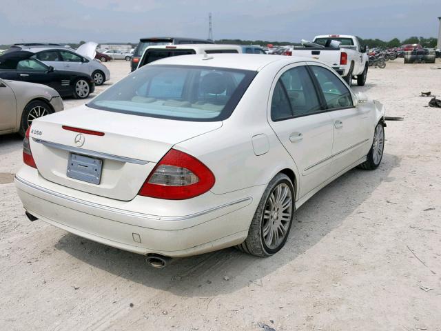 WDBUF56X58B354399 - 2008 MERCEDES-BENZ E 350 WHITE photo 4