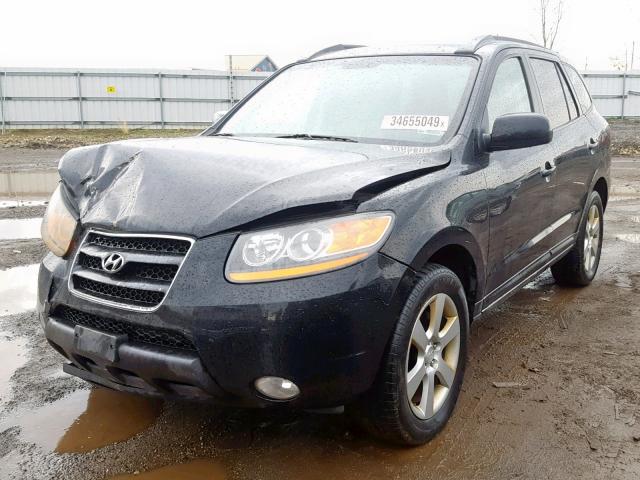 5NMSH13E38H141929 - 2008 HYUNDAI SANTA FE S BLACK photo 2