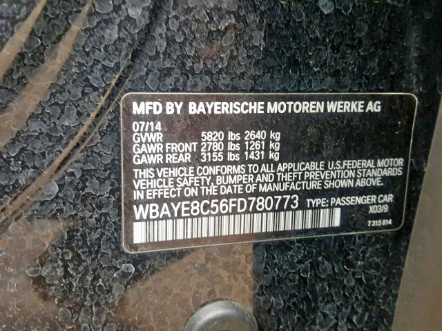 WBAYE8C56FD780773 - 2015 BMW ALPINA B7 BLACK photo 10