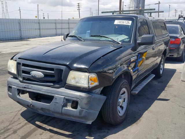 1FTYR10D96PA51076 - 2006 FORD RANGER BLACK photo 2