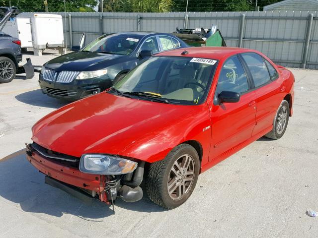 1G1JH52F847300659 - 2004 CHEVROLET CAVALIER L RED photo 2