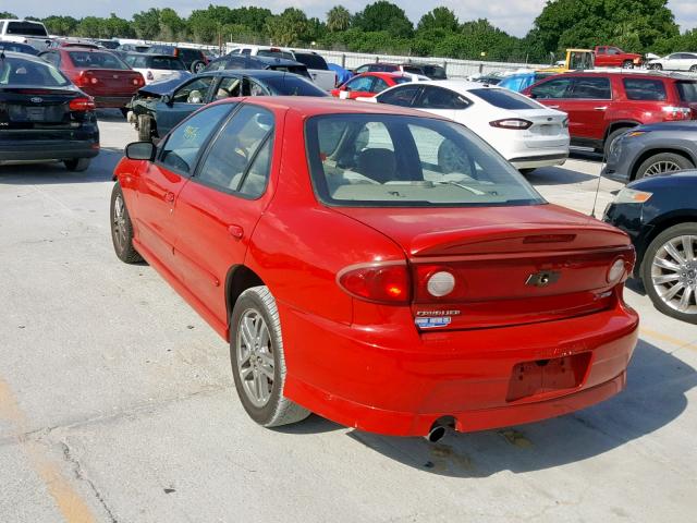 1G1JH52F847300659 - 2004 CHEVROLET CAVALIER L RED photo 3