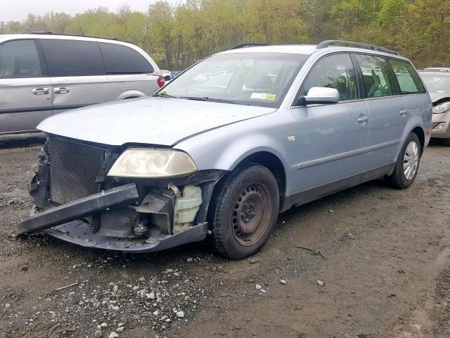 WVWND63B73E081273 - 2003 VOLKSWAGEN PASSAT GL BLUE photo 2