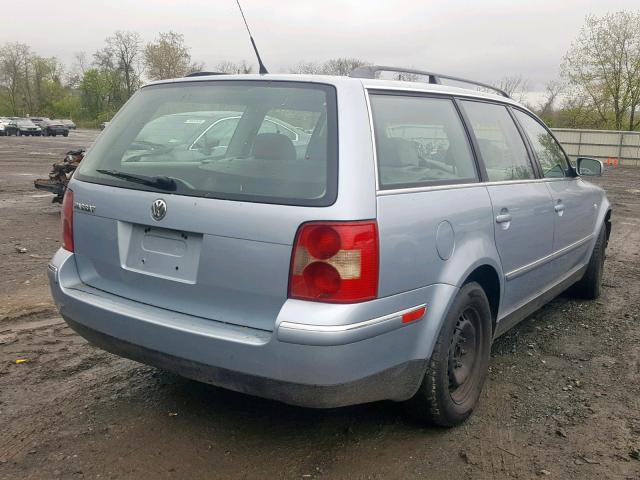 WVWND63B73E081273 - 2003 VOLKSWAGEN PASSAT GL BLUE photo 4