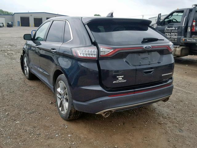 2FMTK3K83FBB05954 - 2015 FORD EDGE TITAN BLACK photo 3