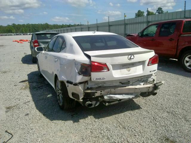 JTHBF5C20A5121907 - 2010 LEXUS IS 250 WHITE photo 3