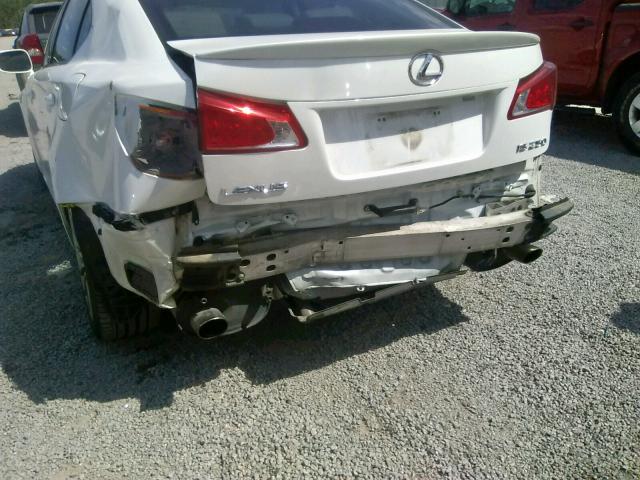 JTHBF5C20A5121907 - 2010 LEXUS IS 250 WHITE photo 9