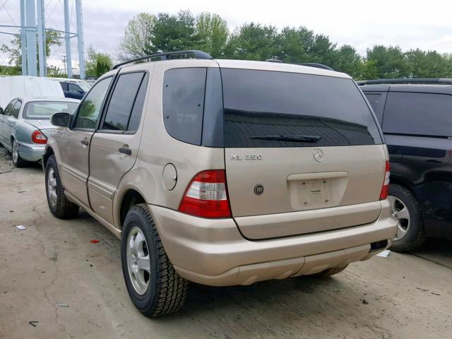 4JGAB57E64A502701 - 2004 MERCEDES-BENZ ML 350 BEIGE photo 3