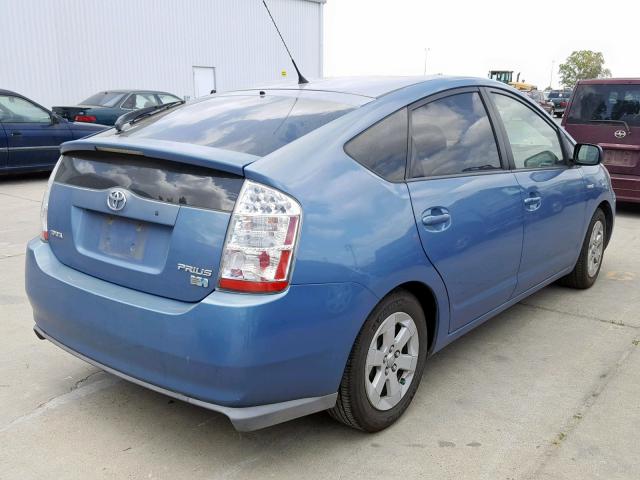 JTDKB20U577661767 - 2007 TOYOTA PRIUS BLUE photo 4