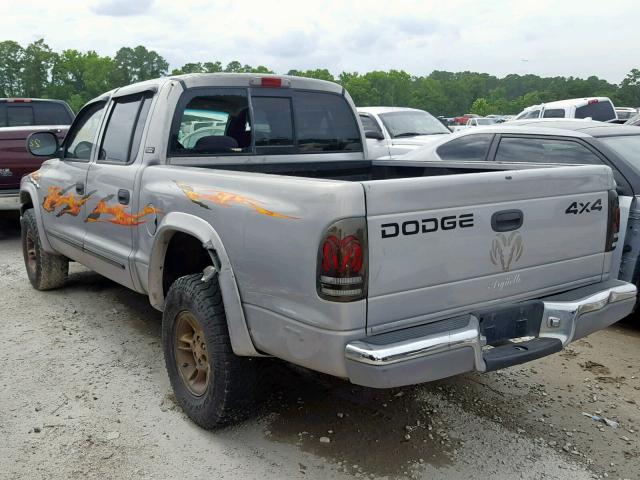 1B7HG2AZ2YS619271 - 2000 DODGE DAKOTA QUA GRAY photo 3