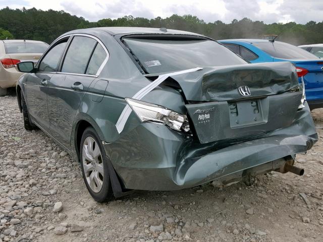 1HGCP26869A037449 - 2009 HONDA ACCORD EXL GREEN photo 3