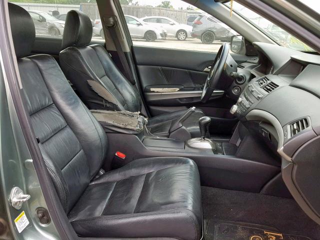 1HGCP26869A037449 - 2009 HONDA ACCORD EXL GREEN photo 5