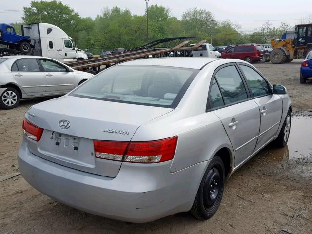 KMHET46C16A141132 - 2006 HYUNDAI SONATA GL SILVER photo 4