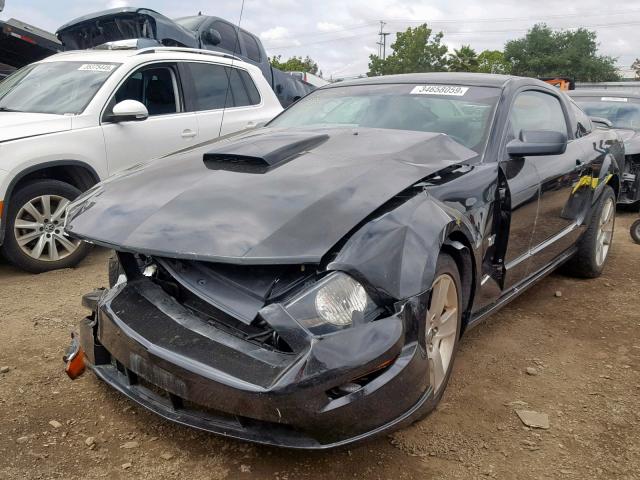 1ZVHT82H875311696 - 2007 FORD MUSTANG GT BLACK photo 2