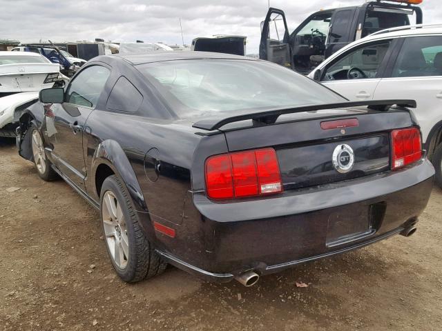 1ZVHT82H875311696 - 2007 FORD MUSTANG GT BLACK photo 3