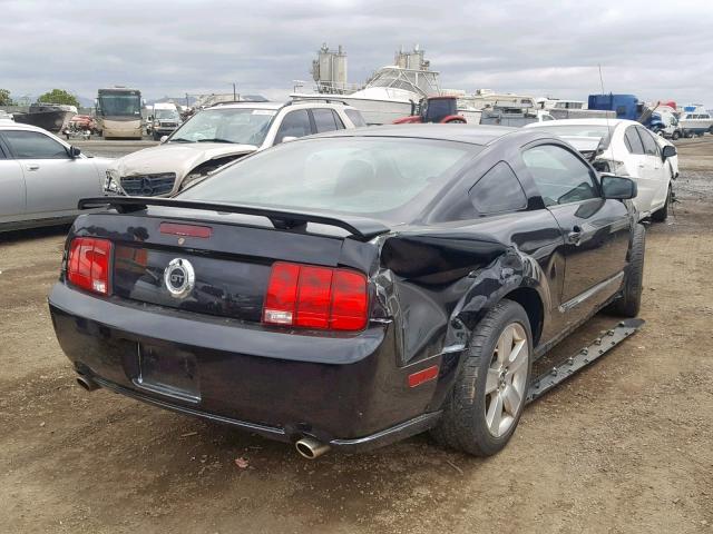 1ZVHT82H875311696 - 2007 FORD MUSTANG GT BLACK photo 4