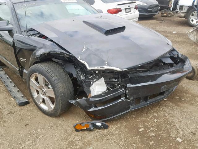 1ZVHT82H875311696 - 2007 FORD MUSTANG GT BLACK photo 9