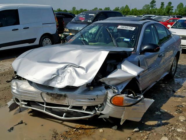 1G2NF52EX2M572221 - 2002 PONTIAC GRAND AM S SILVER photo 2