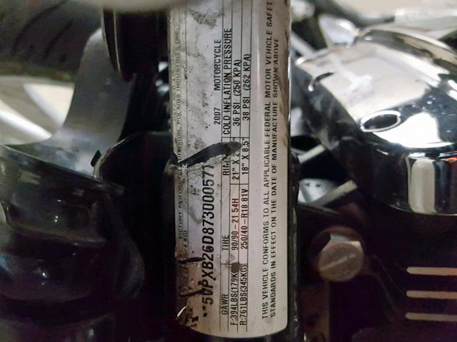 5VPXB26D873000577 - 2007 VICTORY MOTORCYCLES VEGAS JACK Qara foto 10