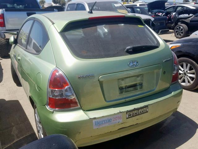 KMHCN36CX7U010504 - 2007 HYUNDAI ACCENT SE GREEN photo 3