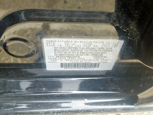 3N1CE2CP8GL384273 - 2016 NISSAN VERSA NOTE BLACK photo 10