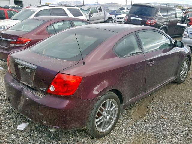 JTKDE167X60067266 - 2006 TOYOTA SCION TC ბურგუნდია ფოტო 4
